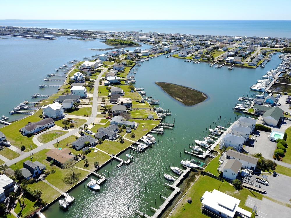 Atlantic Beach, NC coastal homeowners insurance, skyline view.