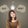 Asian,Woman,Thinking,Buy,Or,Rent,Home,Concept,With,Question