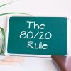 Text,The,80,20,Rule,Written,On,The,Green,Chalkboard