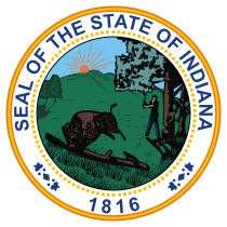 The Great Seal of the State of Indiana.