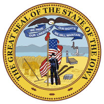 The Great Seal of the State of Iowa.