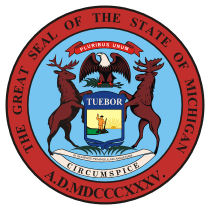 The Great Seal of the State of Michigan.