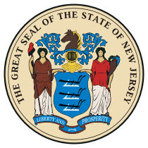 The Great Seal of the State of NJ.