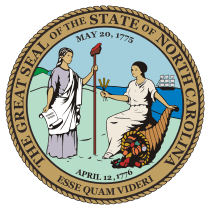 The Great Seal of the State of NC.