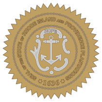 The Great Seal of the State of Rhode Island.