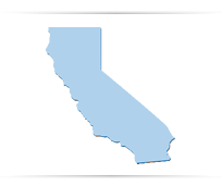Santa Barbara County, California State Map Outline