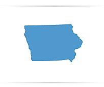 Audubon County, Iowa State Map Outline