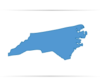 Onslow County, North Carolina State Map Outline
