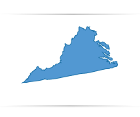 Orange County, Virginia State Map Outline